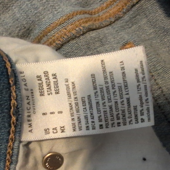 American Eagle Curvy Super High Rise Flare 8 Regular Next Level Stretch - Picture 5 of 11